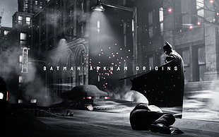 black and white wooden table, Batman, Batman: Arkham Origins, Rocksteady Studios, video games HD wallpaper