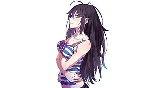 female anime character wearing bikini top HD wallpaper