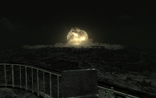 bomb explotion, Fallout, explosion, Megaton, Fallout 3 HD wallpaper