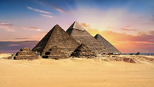 landscape photography Pyramid of giza HD wallpaper