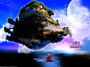 Laputa Castle in the Sky digital wallpaper, Studio Ghibli, Castle in the Sky