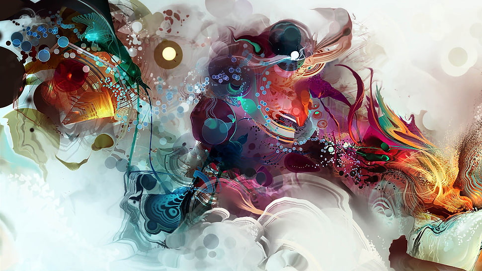 multicolored digit, abstract HD wallpaper