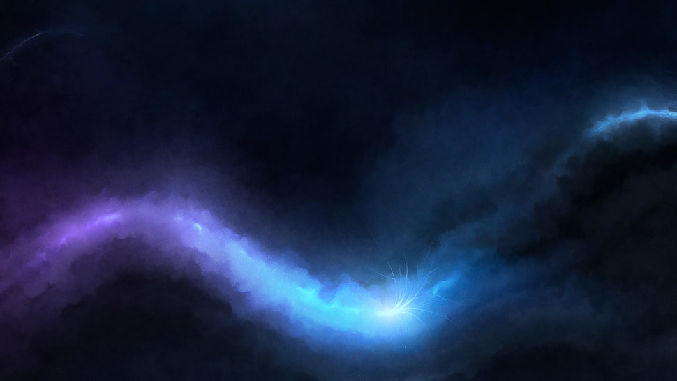 lightning, blue, abstract, minimalism, artwork HD wallpaper