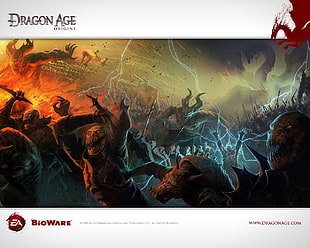 Dragon Age Origins poster, Dragon Age, Dragon Age: Origins, video games HD wallpaper