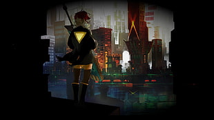 black and red wooden table, Transistor, Red (Transistor), red, transistors HD wallpaper