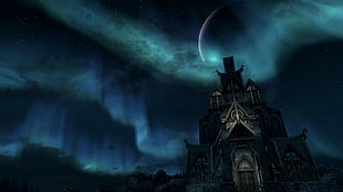 black and gray house 3D wallpaper, The Elder Scrolls V: Skyrim, The Elder Scrolls, video games