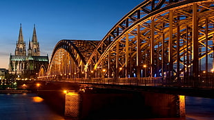 Chain Bridge and Cologne Cathedral, Germany