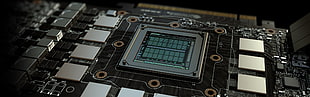 brown and silver computer motherboard HD wallpaper