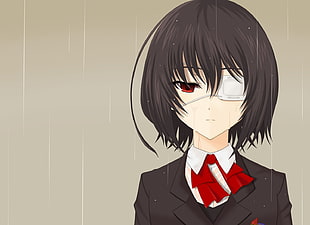 black haired male anime character digital wallpaper