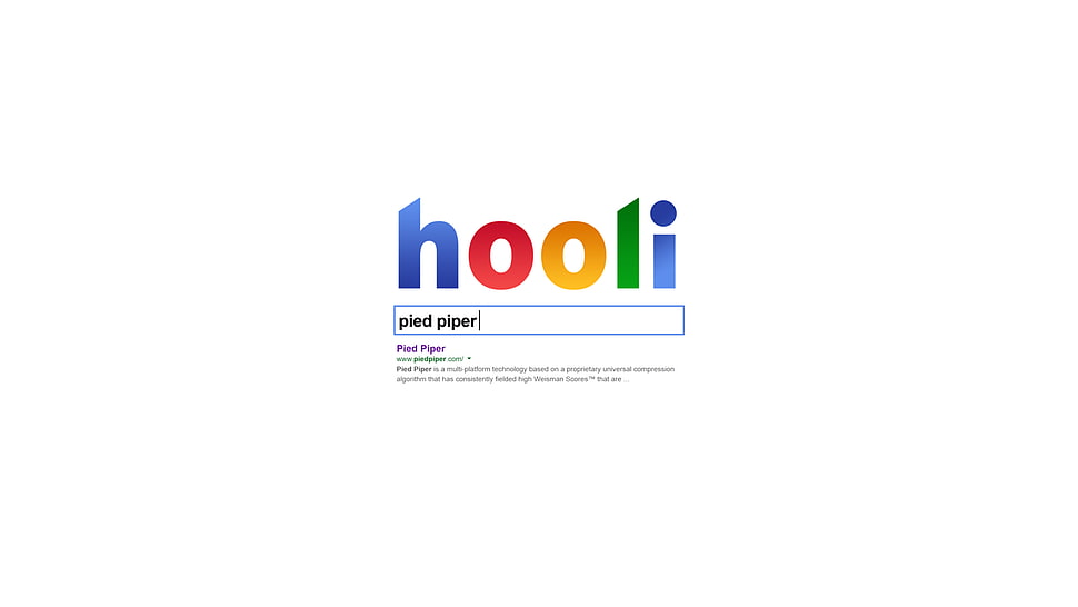 Hooli logo, typography, white background, parody, Silicon Valley (tv series) HD wallpaper
