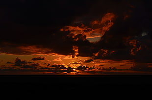 photo of sky with clouds during golden hour