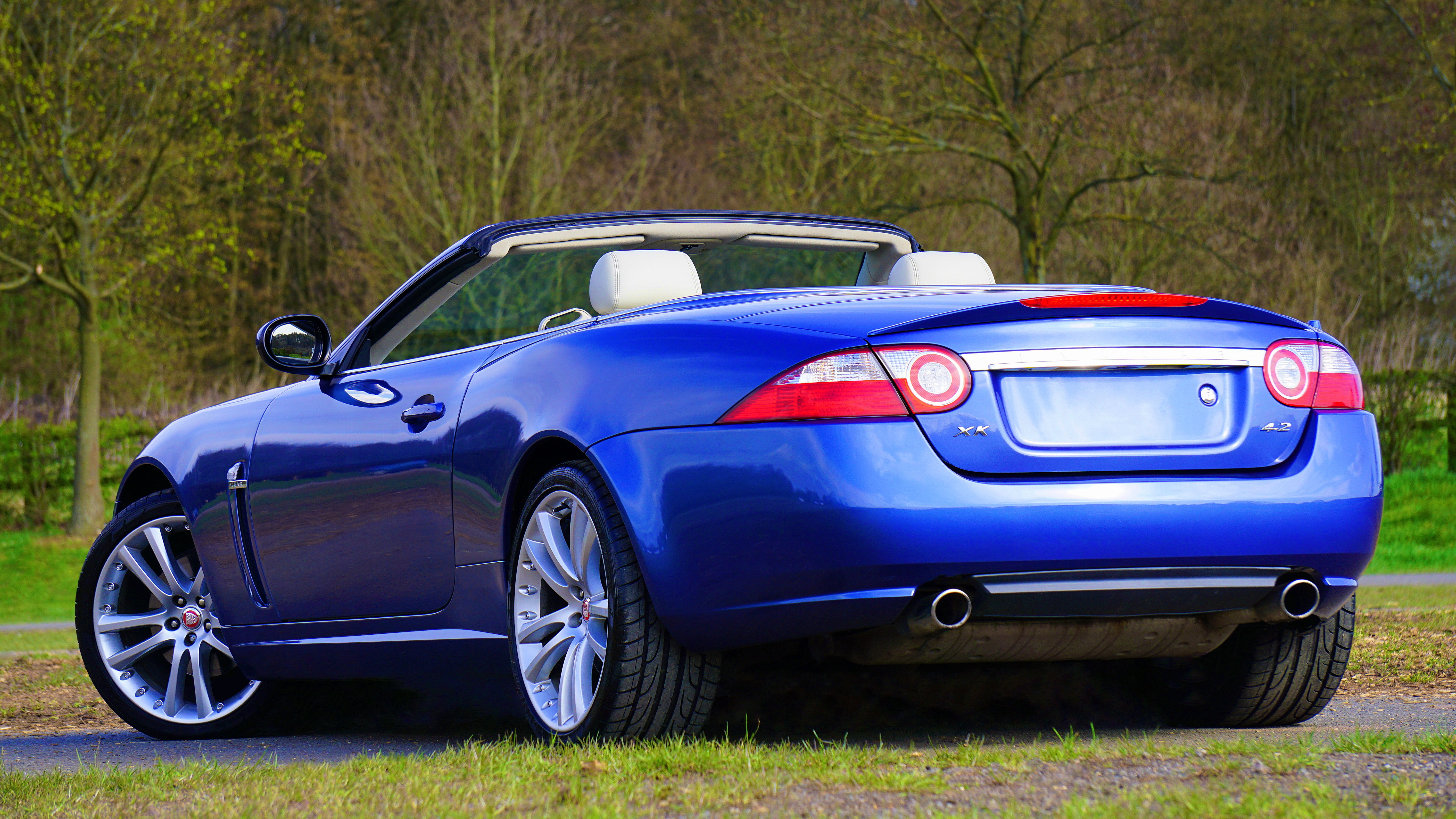 blue convertible coupe