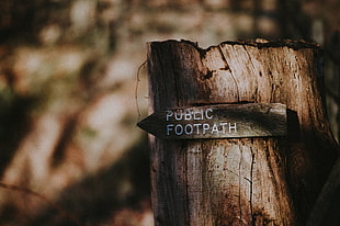 Public Footpath wooden signage