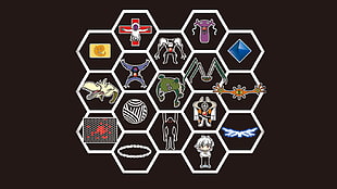assorted logos, anime, Neon Genesis Evangelion HD wallpaper