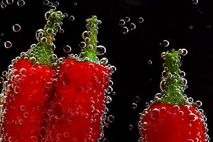 red chilli peppers, Pepper, Bubbles, Paprika