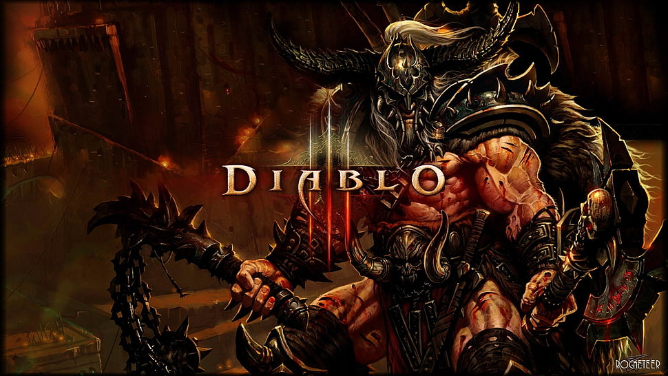 Diablo digital wallpaper HD wallpaper
