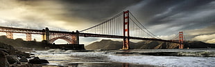 San Francisco California Golden Bridge, cityscape, city, Golden Gate Bridge, San Francisco