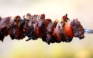 black and brown grilled meat HD wallpaper