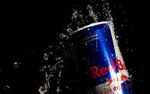 Red Bull energy drink can, brand, Red Bull