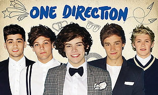 One Direction poster HD wallpaper