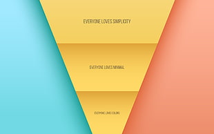 pyramid chart illustration, cyan, red, yellow, color love
