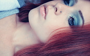 woman's red hair HD wallpaper