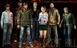 Legendary Dragon 90 game wallpaper, Silent Hill, collage, video games