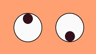 two eyes illustration, Monogatari Series, Ononoki Yotsugi, minimalism