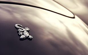 silver-colored lizard emblem, lizards, car, Wiesmann