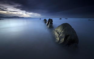 ocean with stones