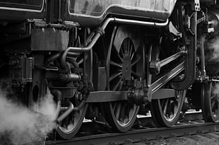 black train photography HD wallpaper