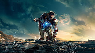 Marvel Studios Iron-Man 3 wallpaper, Iron Man, Iron Man 3, Tony Stark, sea HD wallpaper
