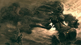 monster illustration, Final Fantasy, video games HD wallpaper