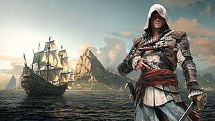 Assassin's Creed wallpaper, Assassin's Creed, Assassin's Creed: Black Flag, video games, ship HD wallpaper