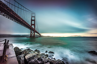 Golden Gate Bridge in time-lapse photography, san francisco, california HD wallpaper