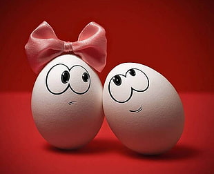 two white eggs clip art