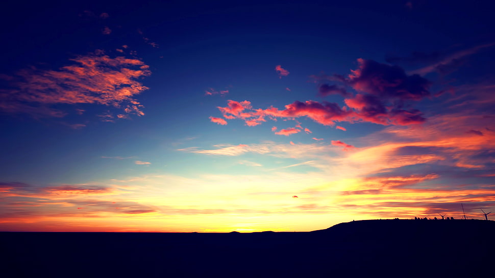 silhouette image of landmark HD wallpaper