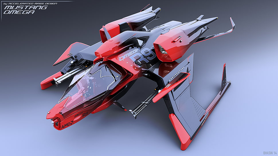 black and red Mustang Omega screenshot, AMD, Star Citizen, Mustang Omega, Consolidated Outlands HD wallpaper