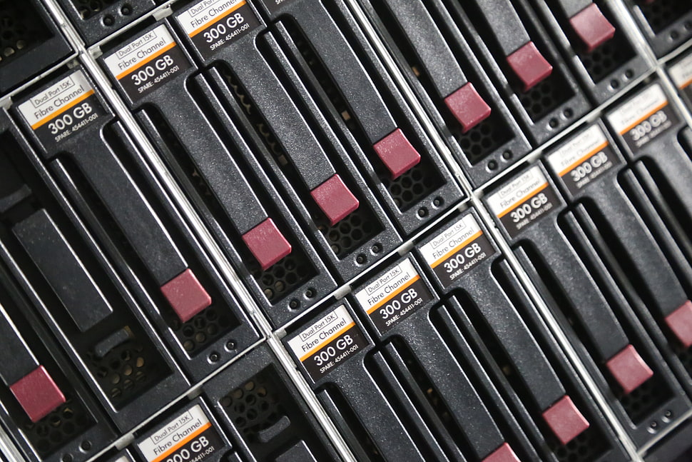 300 GB HDD lot, server, computer, tech, cyber HD wallpaper