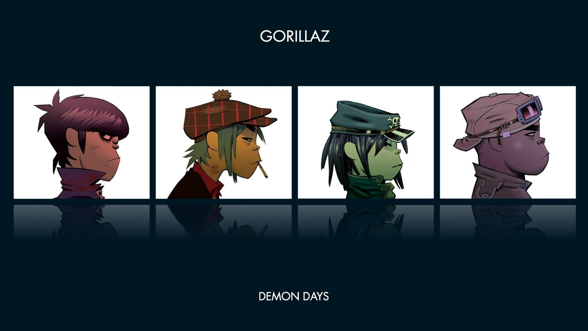 Gorillaz photo collage, anime, Gorillaz, Jamie Hewlett, 2-D