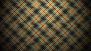 beige, red, and teal plaid background HD wallpaper