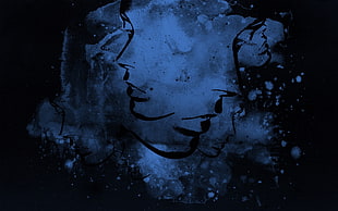 Man and Woman face outline abstract illustration