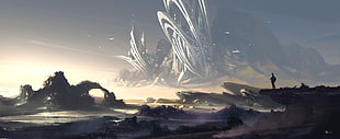 game application digital wallpaper, science fiction