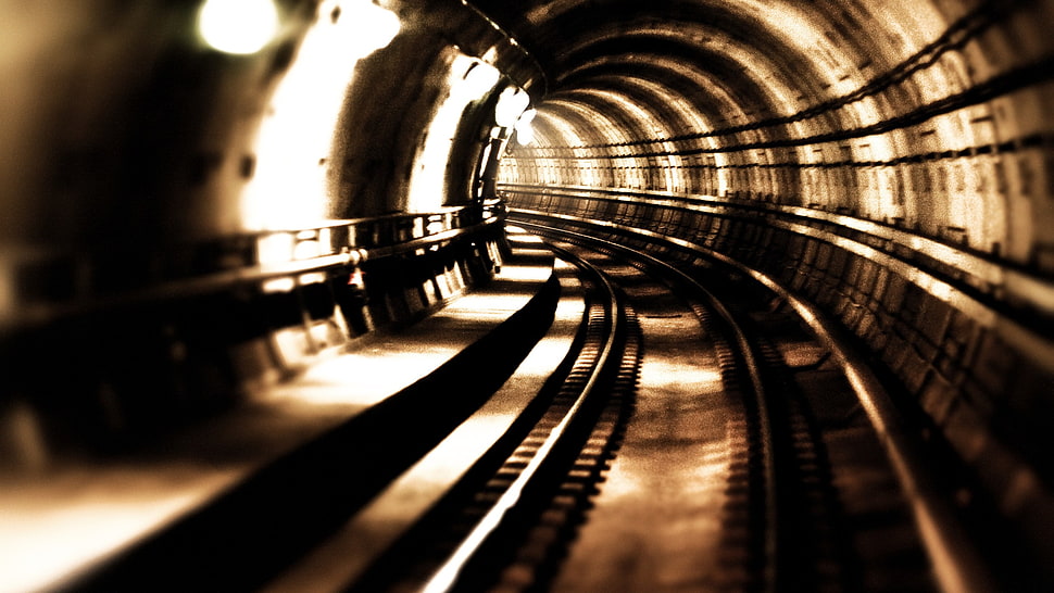 train tunnel, tunnel, subway HD wallpaper