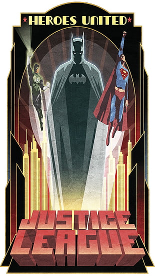 Justice League, men, Batman logo, Superman
