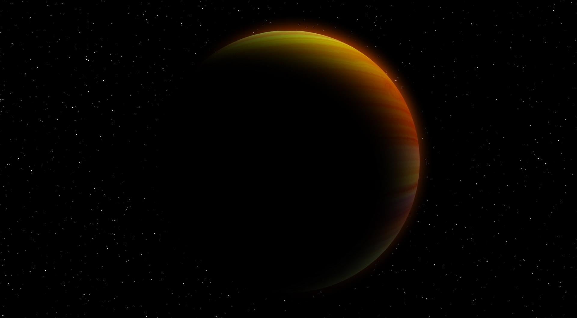 silhouette photography of planet
