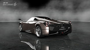 black and white convertible coupe, Gran Turismo 6, Gran Turismo, Pagani Huayra, Pagani HD wallpaper