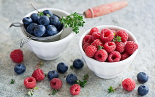 Berries,  Raspberries,  Cranberries,  Saucers HD wallpaper