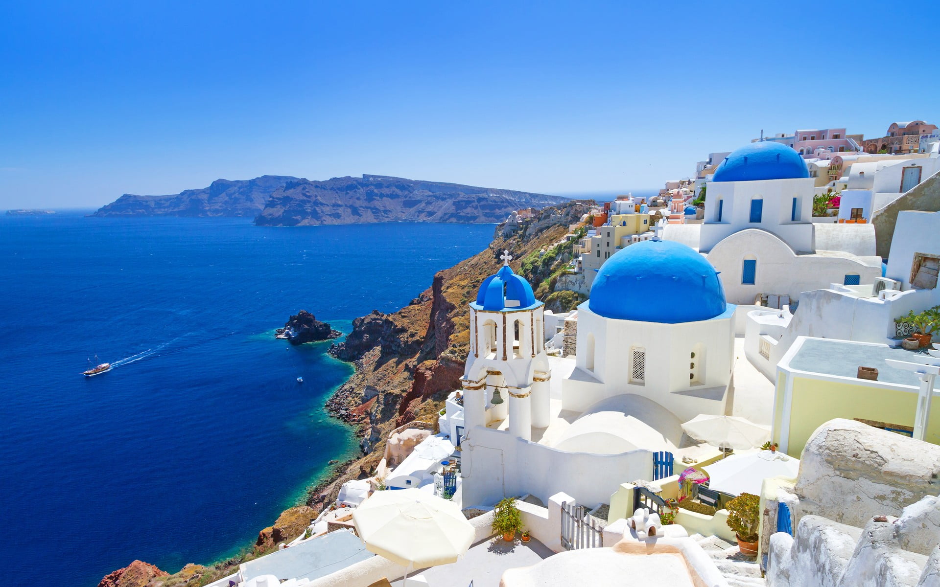 Santorini, Greece, landscape, nature, Greece, Santorini