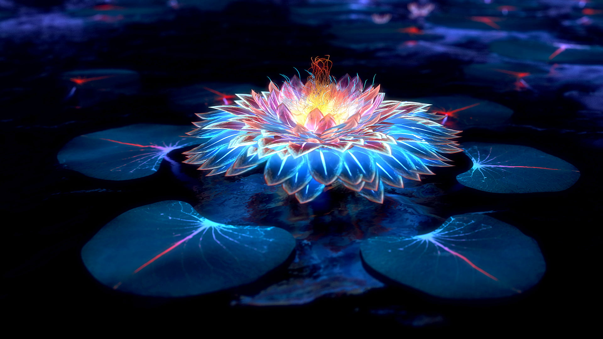 Close-up of Purple Lotus Flower on the Pond with Waterdrop Created with  Generative AI Technology Stock Illustration - Illustration of floral,  light: 267556072